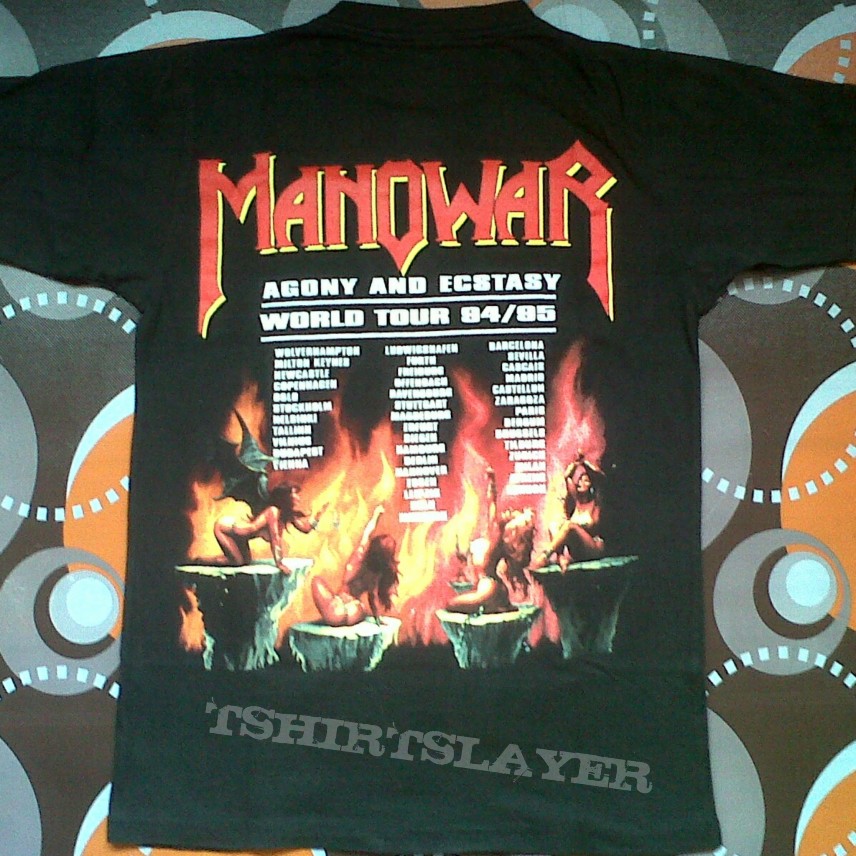 Vintage Manowar &#039;Agony And Ecstacy&#039; World Tour 94-95 T shirt
