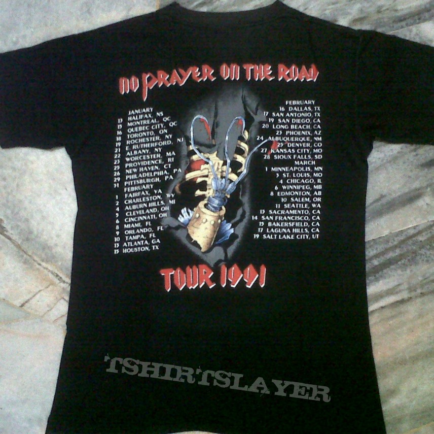 Vintage Iron Maiden &#039;No Prayer On The Road&#039; Tour 1991 Shirt