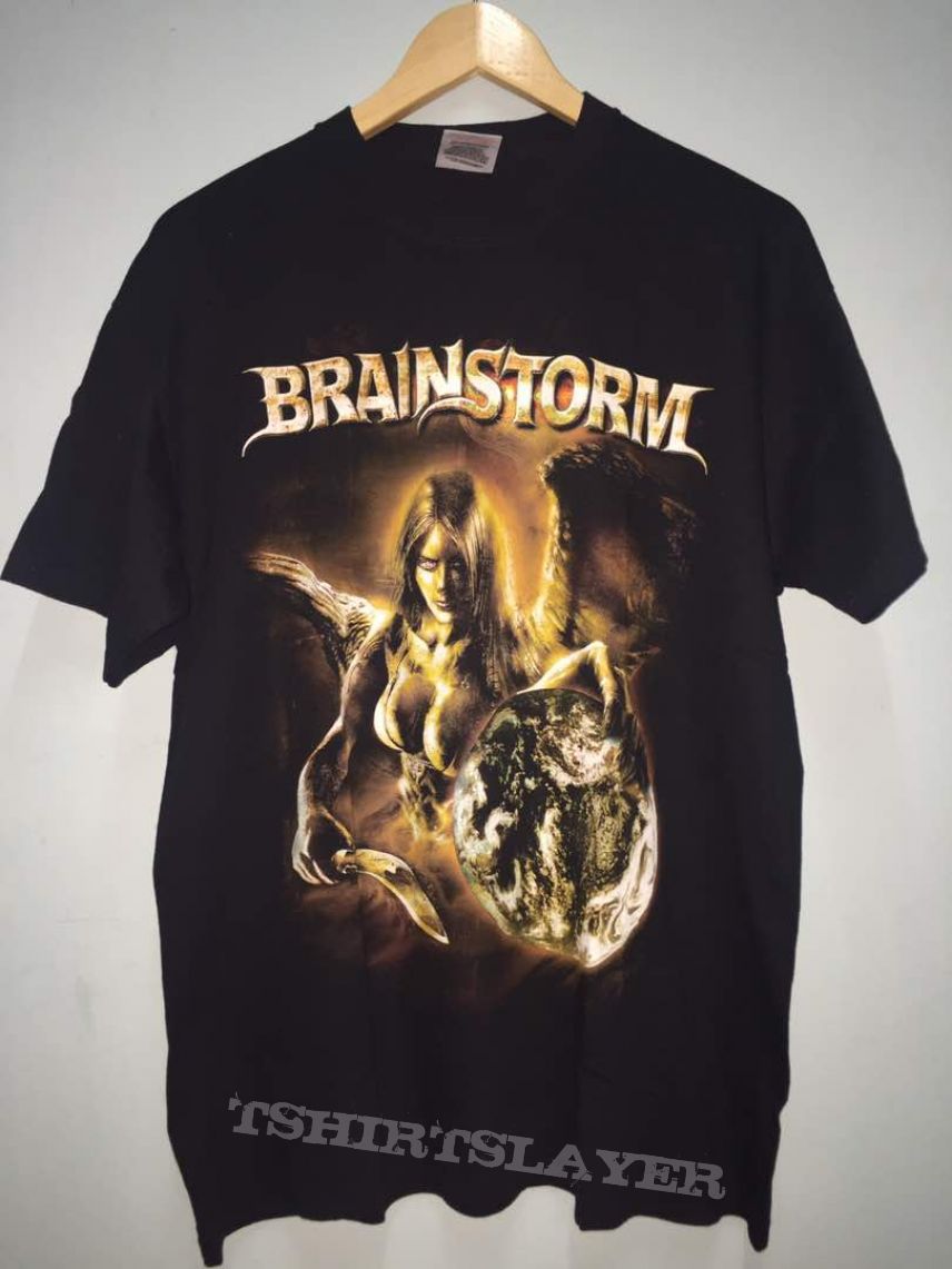 Rare!! BRAINSTORM Tempting The World Tour 2004 Tag FOTL Size L On Tag