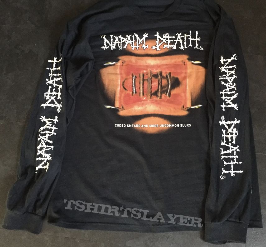 Napalm death Coded smears and more uncommon slurs long sleeve