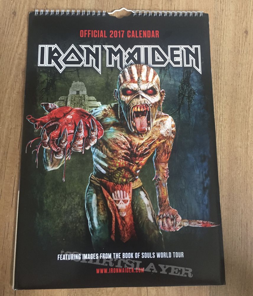 Iron Maiden 2017 calendar TShirtSlayer TShirt and BattleJacket Gallery