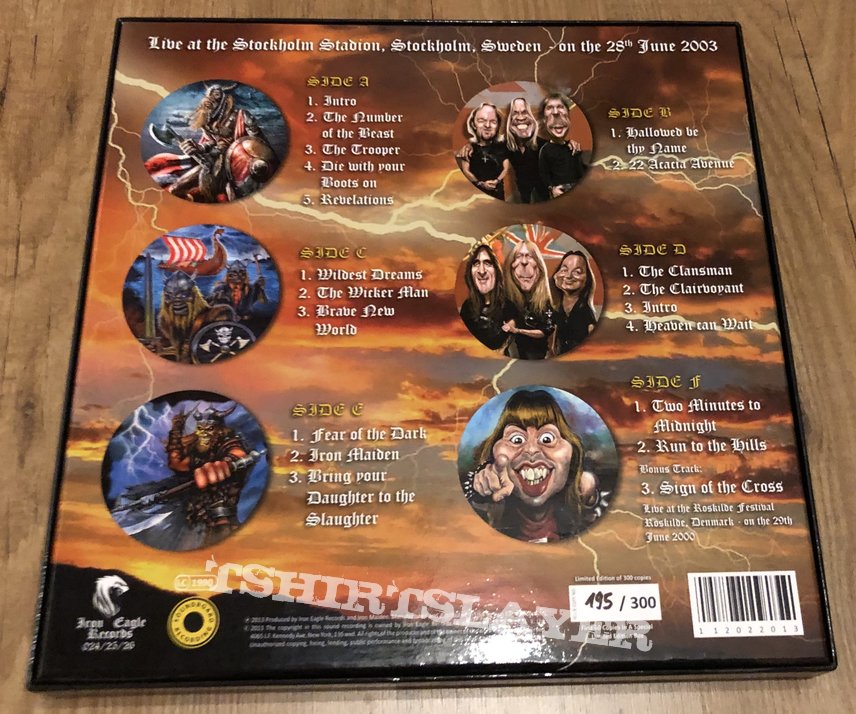 Iron Maiden 3 lp picture disc boxset Stockholm Sweden June 28 2003