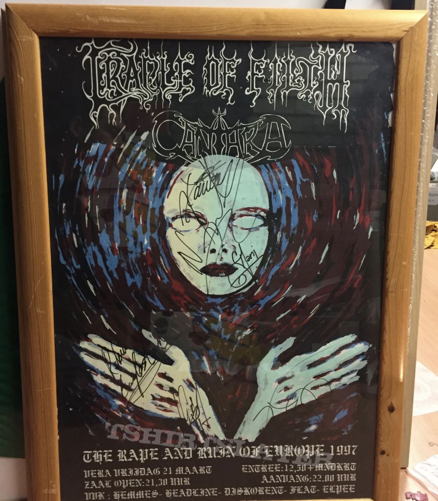 Cradle of Filth signed poster