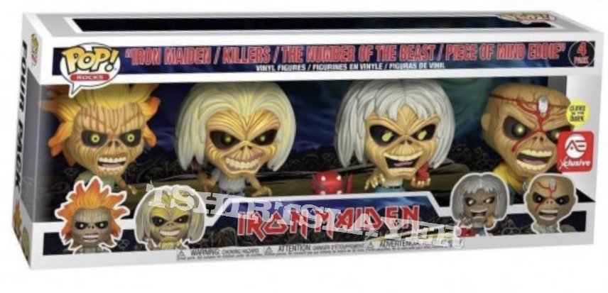 iron Maiden Funko figures four pack (Glow in the dark)