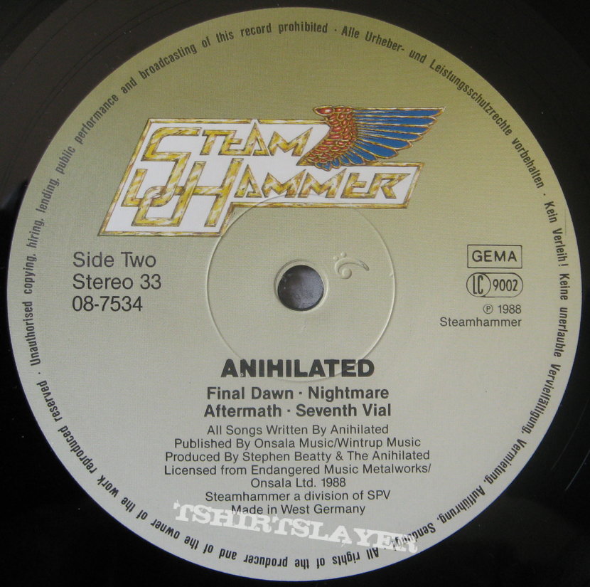 Anihilated - Created in Hate LP