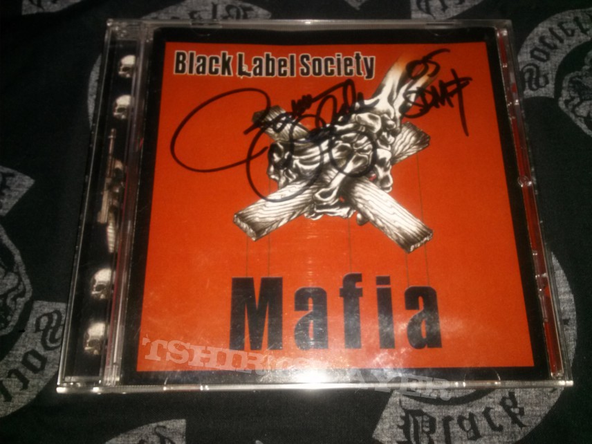 signed black label society mafia cd