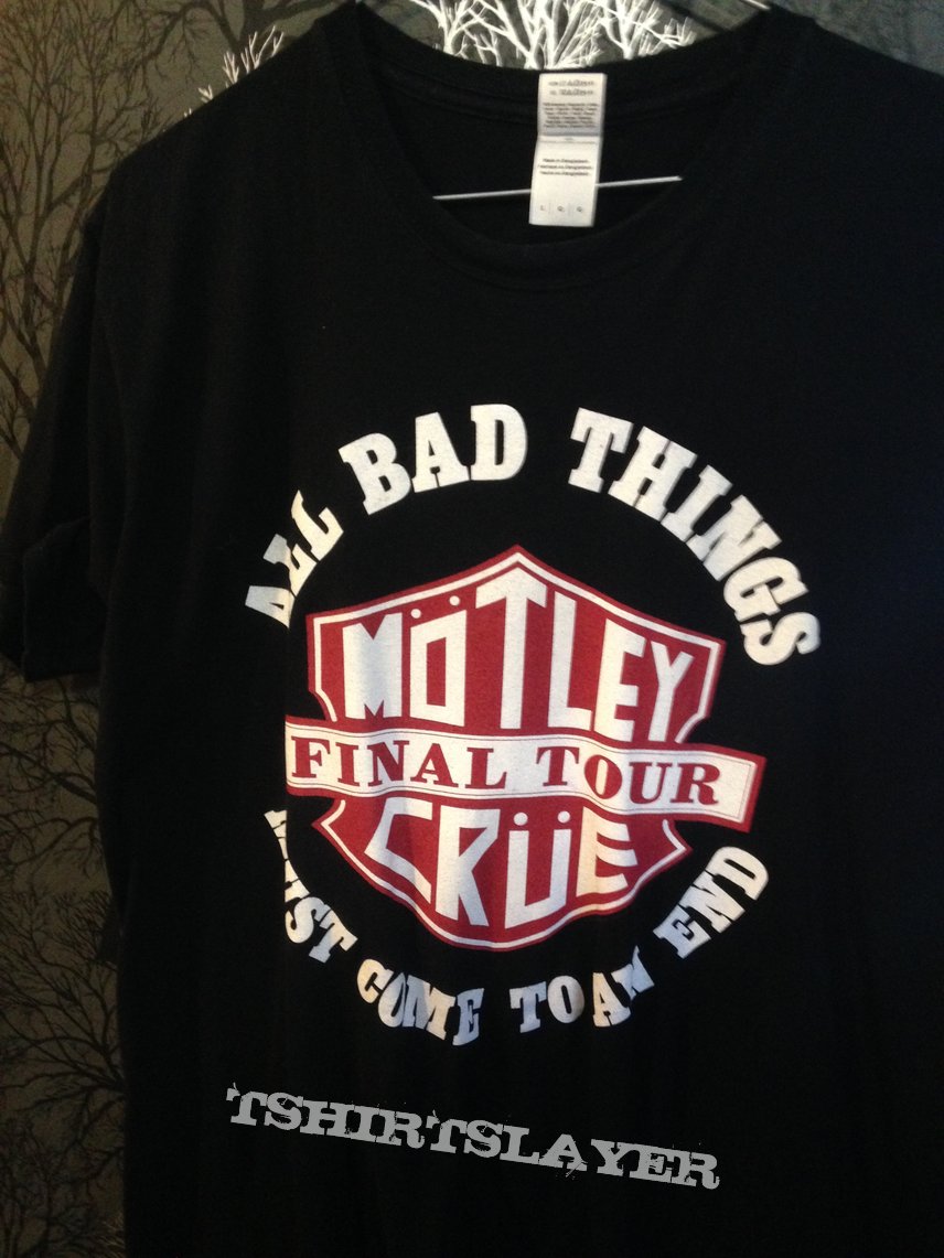 Mötley Crüe Motley Crue - All Bad Things Must Come to an End 2015 Tour Shirt