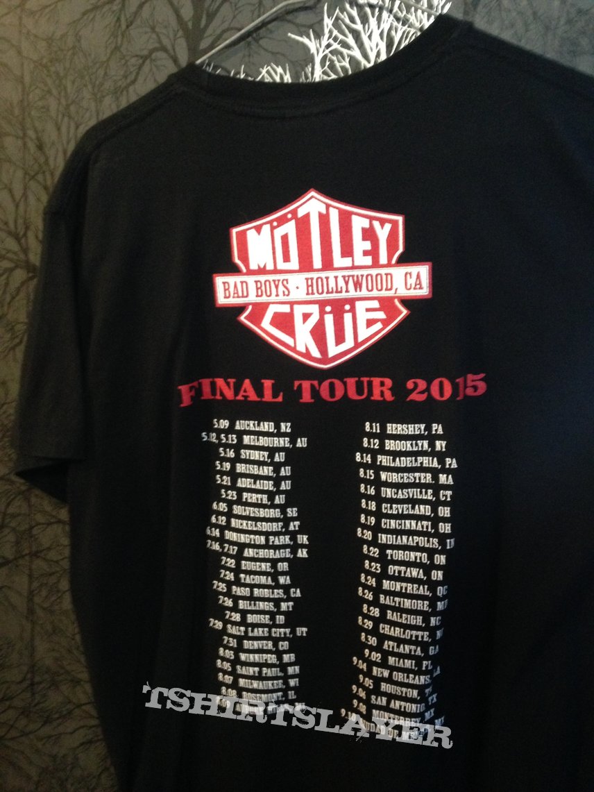 Mötley Crüe Motley Crue - All Bad Things Must Come to an End 2015 Tour Shirt