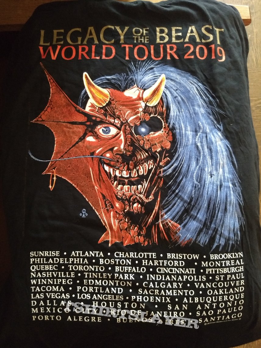 T Shirt Iron Maiden - &quot; Legacy Of The Beast World Tour 2019 &quot;