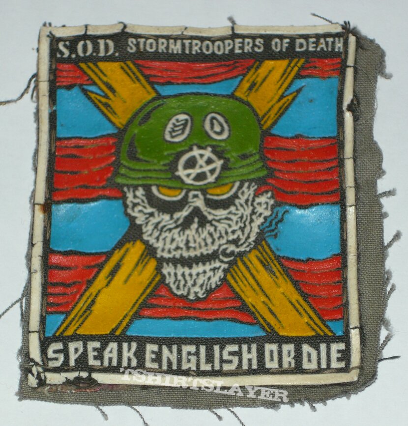 S.O.D. - Speak english or die - rubber patch