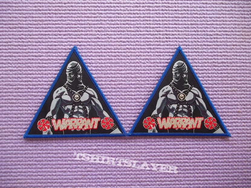 WARRANT The Enforcer Triangle Patch blue border !!