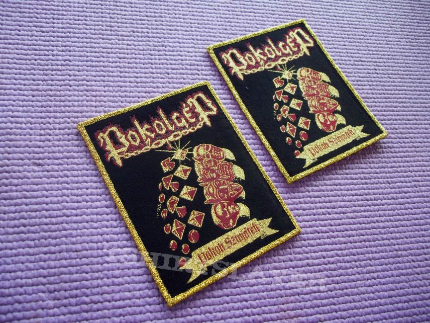 Pokolgép POKOLGEP woven patch golden border !!