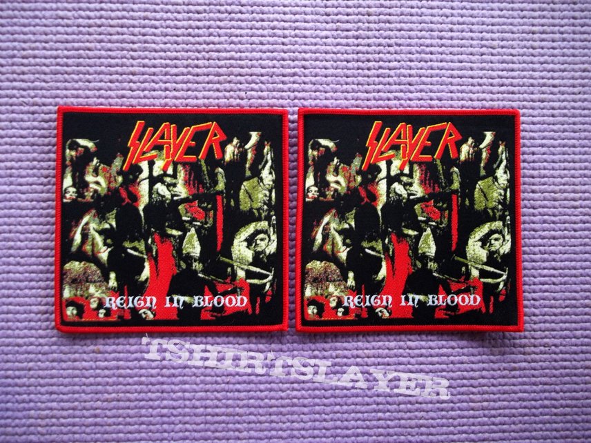 SLAYER &quot;Reign In Blood&quot; patch (red border)