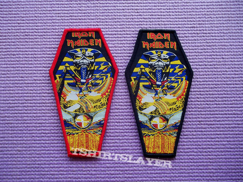 Iron Maiden Powerslave patch coffin !!