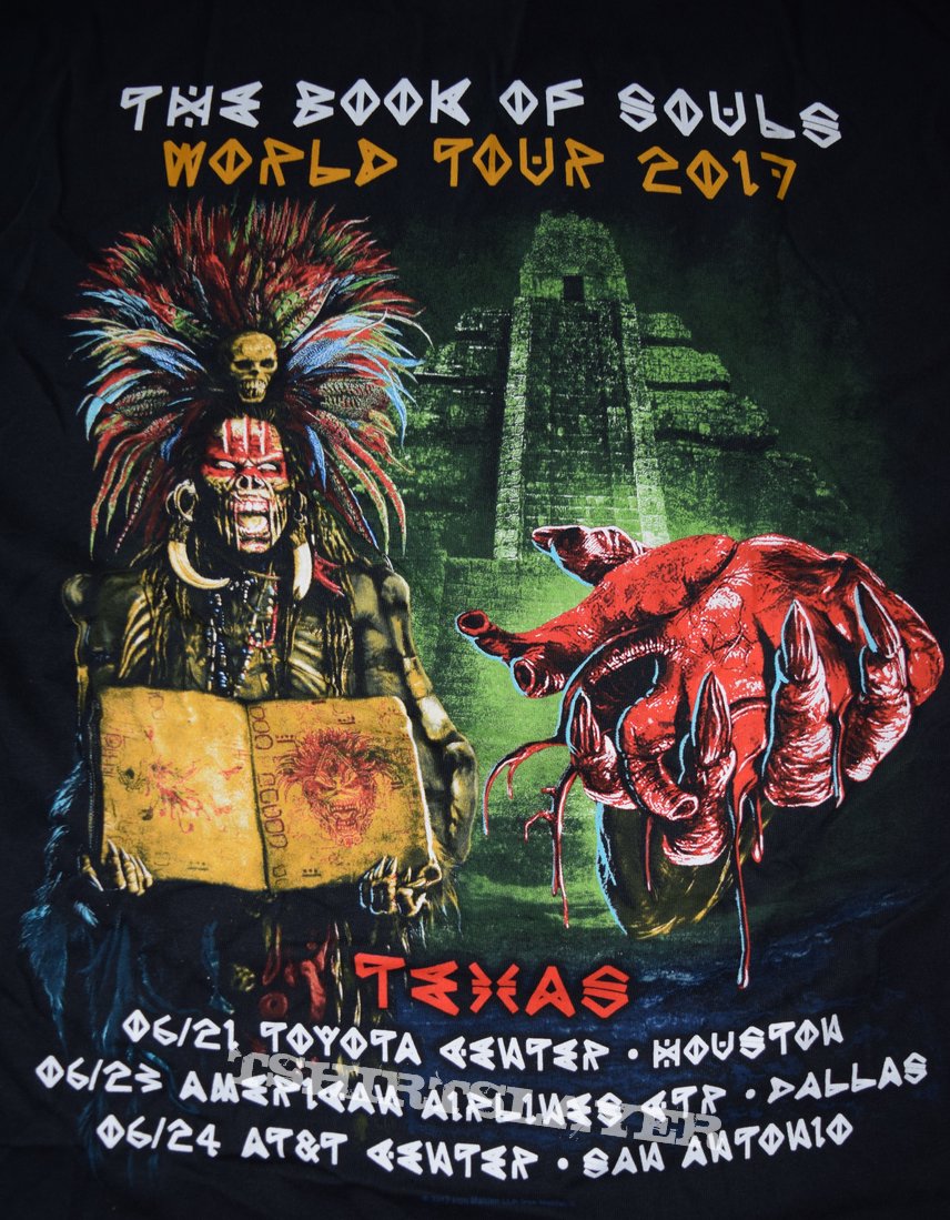 Iron Maiden Book of Souls Texas Event Tour Shirt 2017