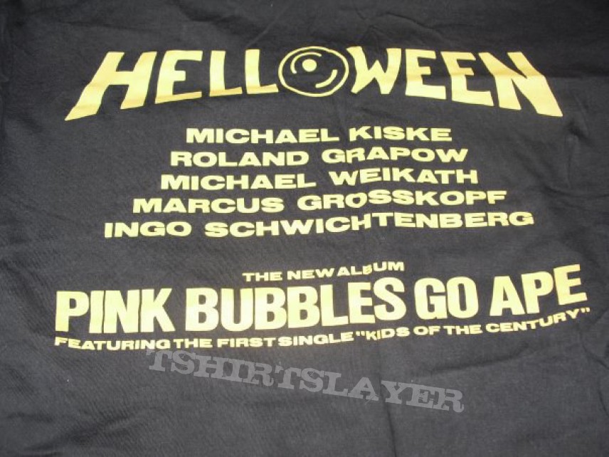 Helloween Pink Bubbles Go Ape album shirt 