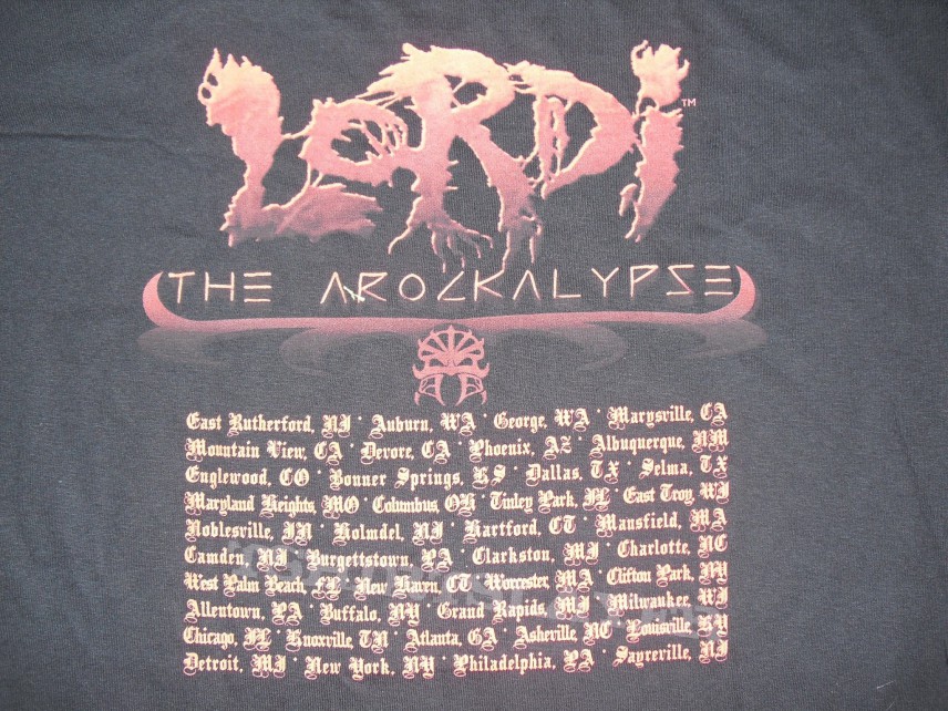 Lordi Hard Rock Hallelujah tour shrit