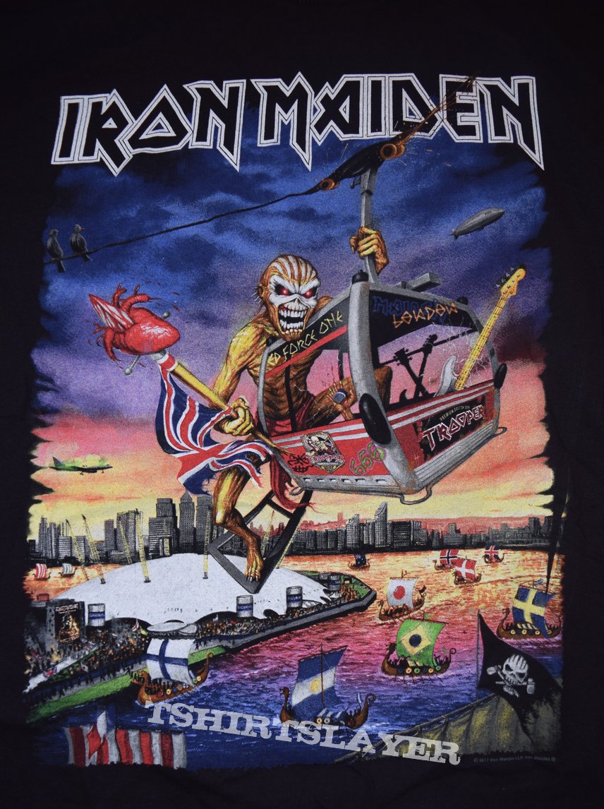 Iron Maiden Book of Souls London event shirt 2017