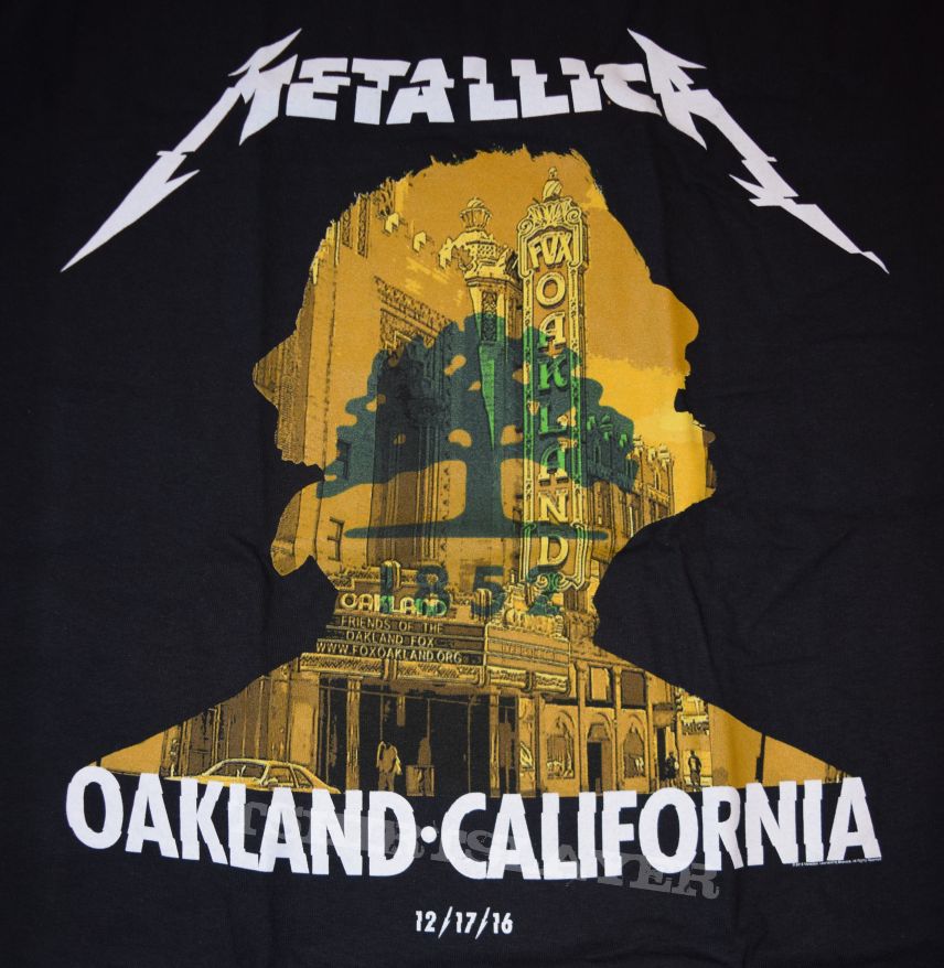 Metallica Oakland CA event shirt December 2016