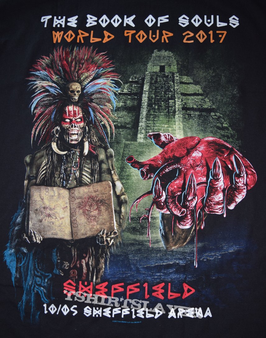 Iron Maiden Book of Souls Sheffield Tour Shirt 2017