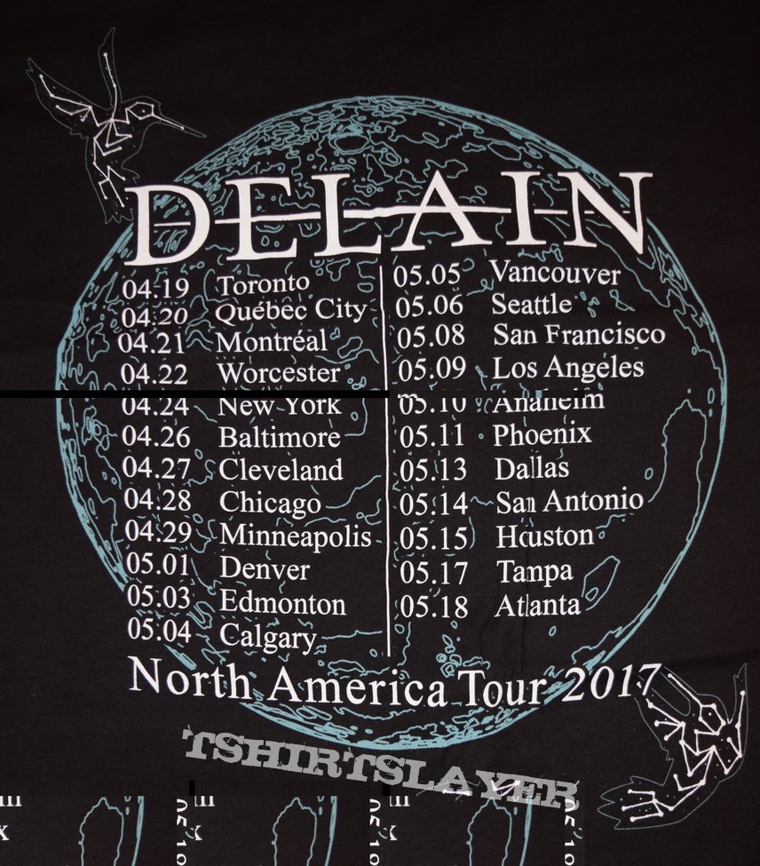 Delain Moonbathers US Tour 2017 Shirt #3