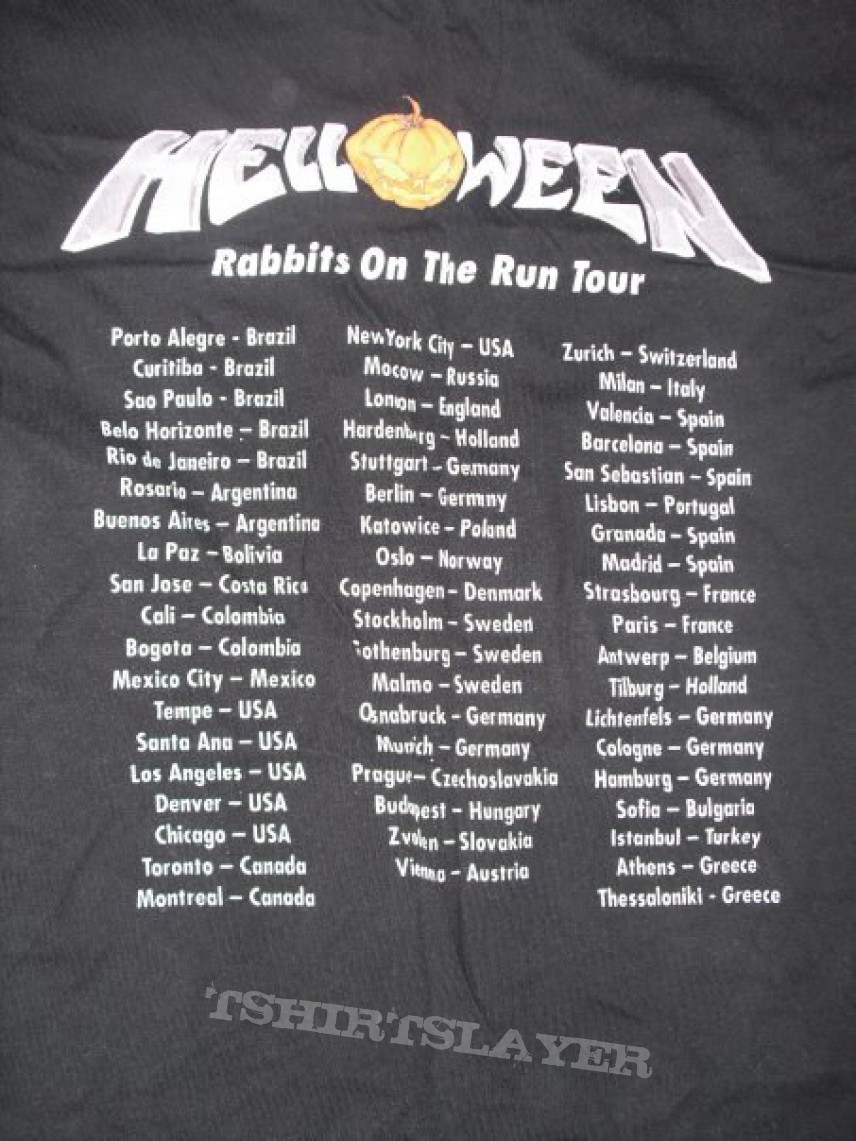 Helloween Rabbits on the Run tour shirt 2003
