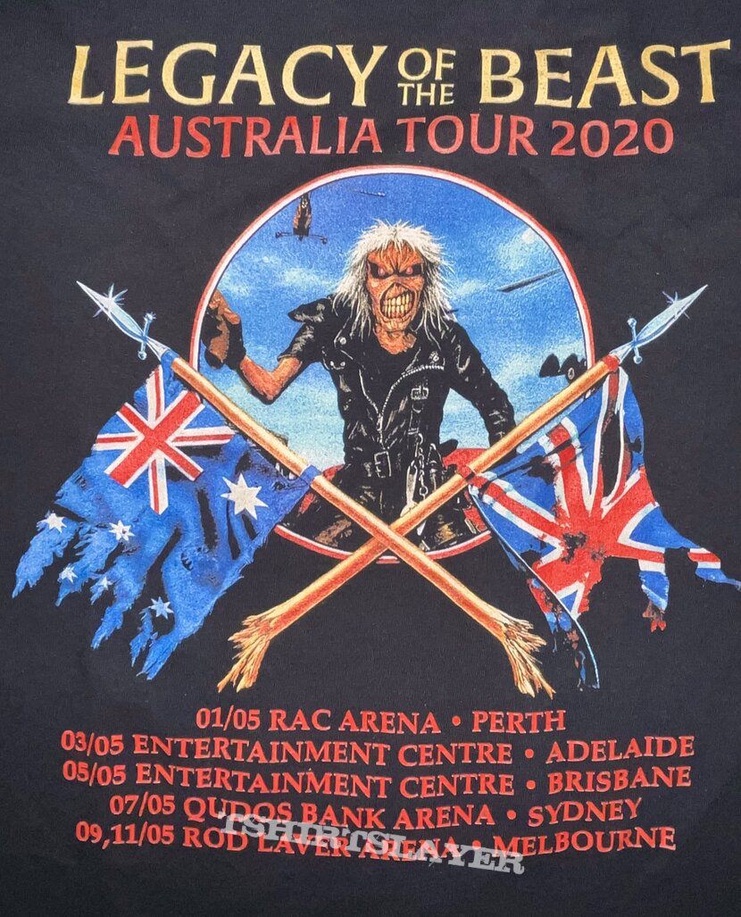 Iron Maiden Legacy of the Beast Australian Tour 2020 boot