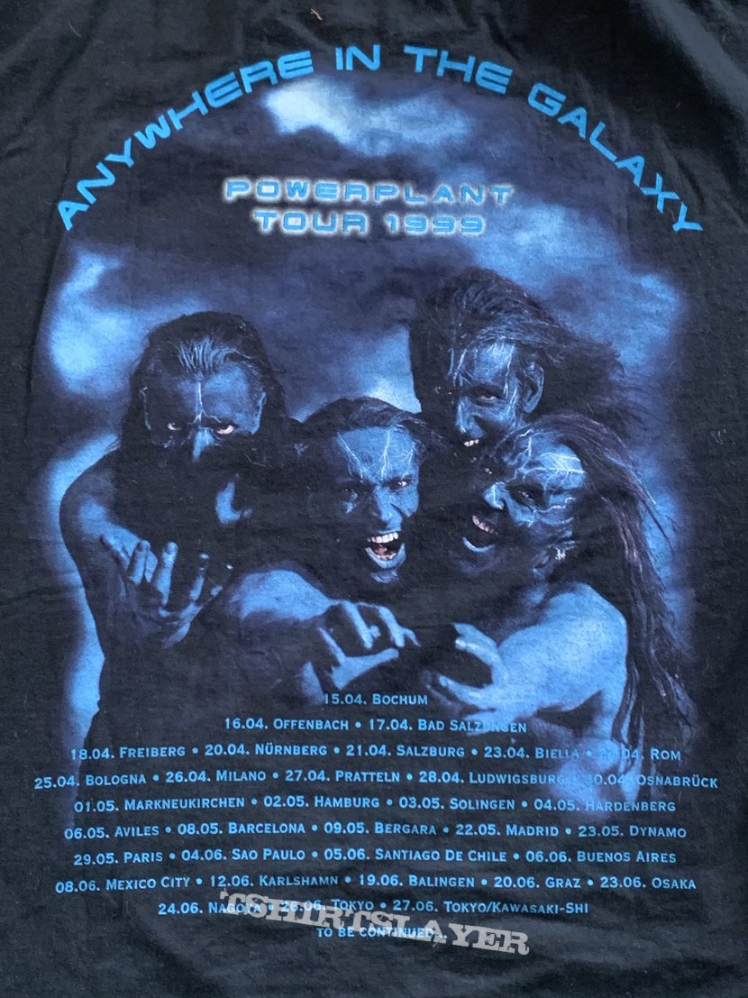 Gamma Ray Powerplant - Anywhere in the Galaxy 1999 Tour shirt