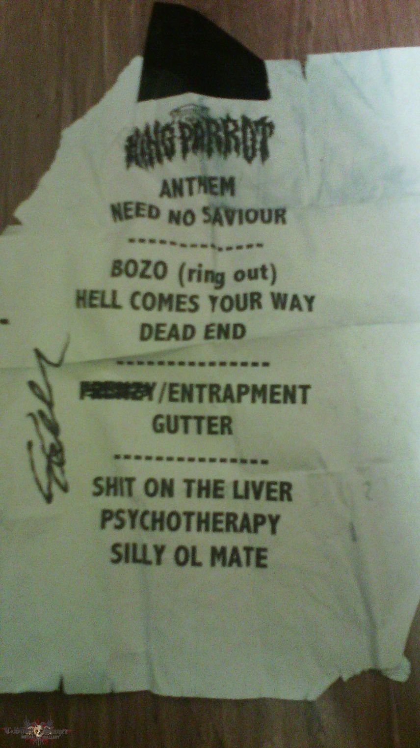 King Parrot setlist