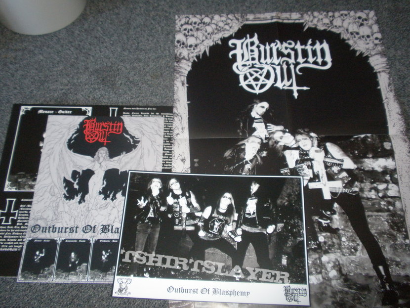 Burstin Out-Outburst of Blasphemy LP with patch, posterflag ...