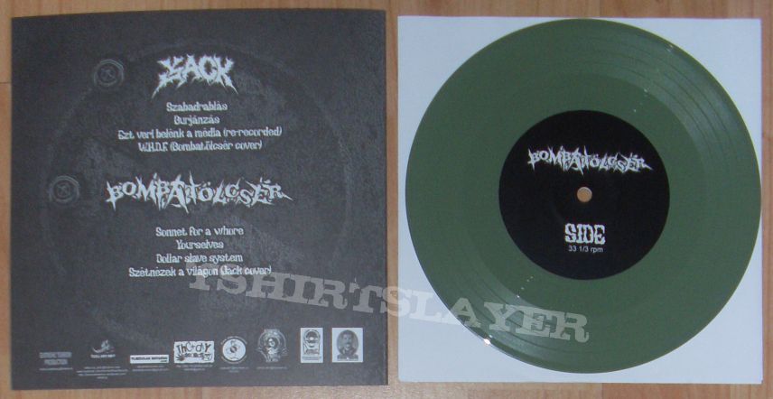 Jack / Bombatölcsér split green 7 inch SP