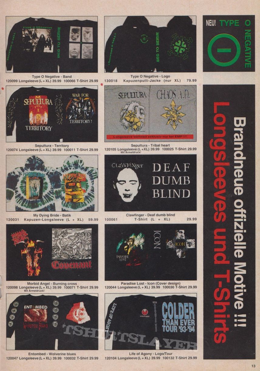 Kreator EMP catalogue 1994/4 Kreator EMP catalogue 1994/4