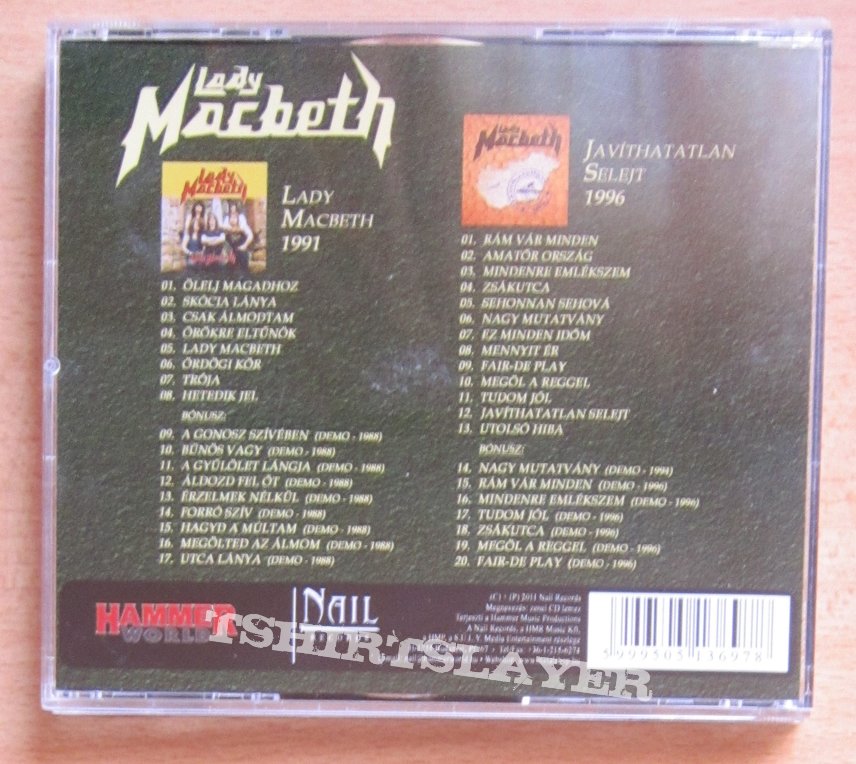 LADY MACBETH Lady Macbeth and Javíthatatlan selejt 2CD