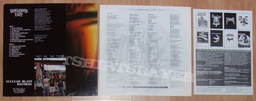 RIGHTEOUS PIGS live and learn LP 1989