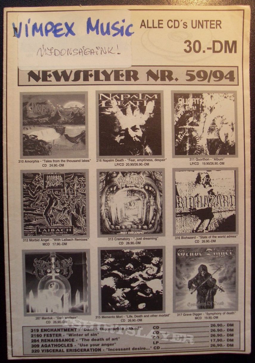 Amorphis Nuclear Blast catalogue 1994/59