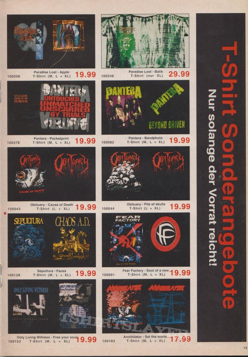 Sodom EMP catalogue 1994/5