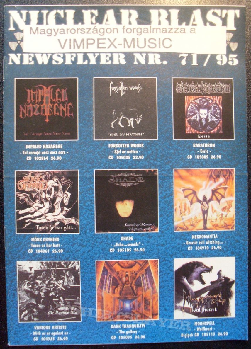 Impaled Nazarene Nuclear Blast catalogue 1995/71