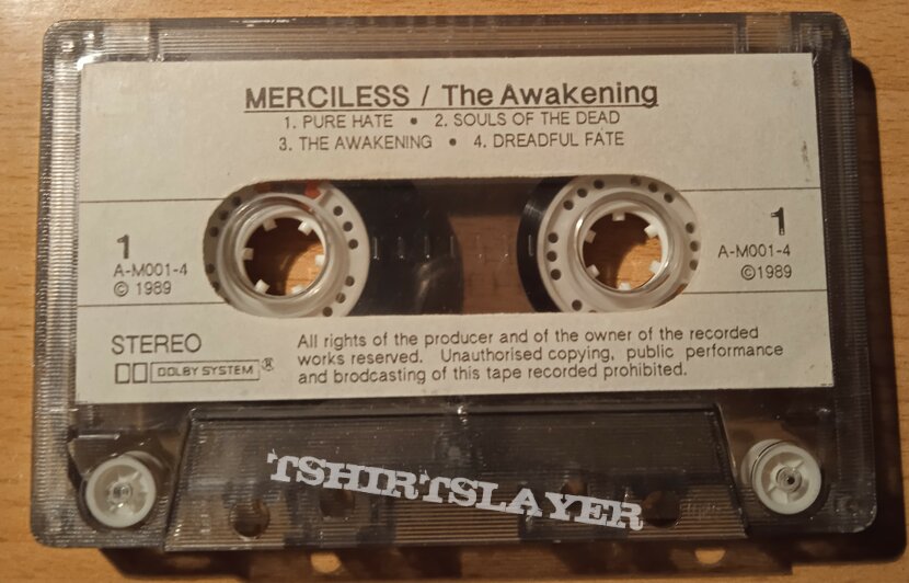 Merciless (Swe) Merciless - The Awakening Cassette 1988