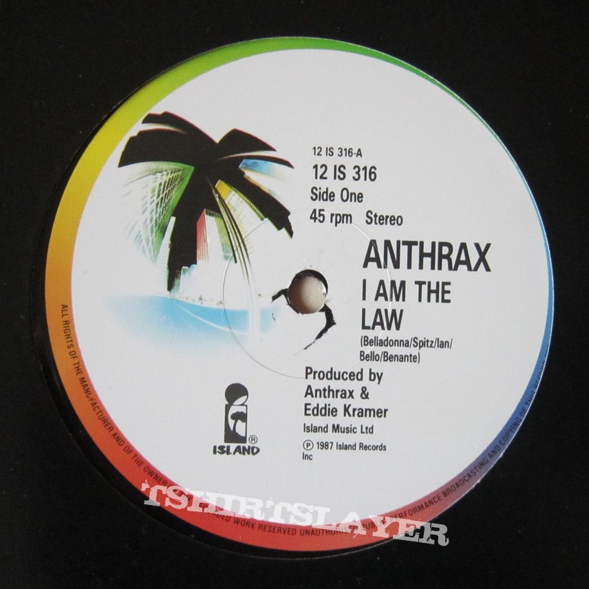 Anthrax - I Am The Law single posterbag