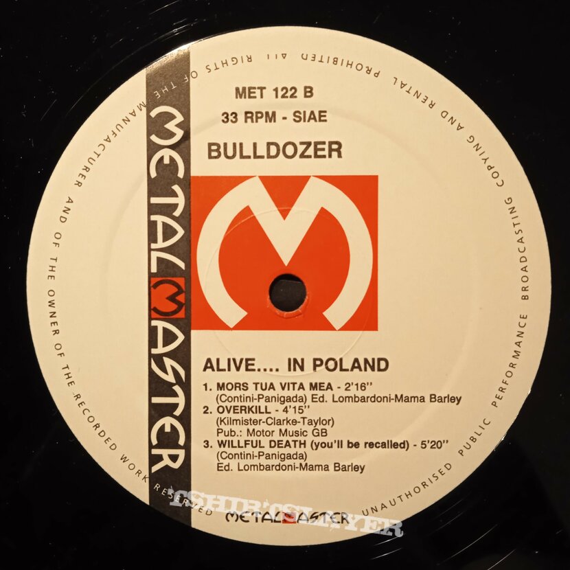 Bulldozer - Alive In Poland LP 1990