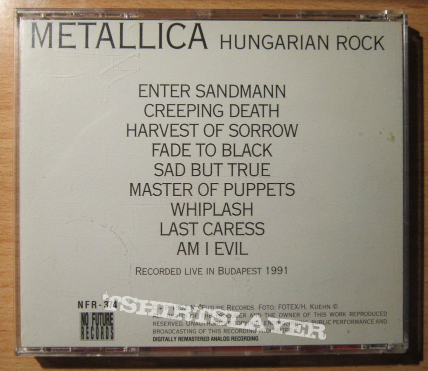 Metallica - Hungarian rock - Live in Budapest 1991 CD