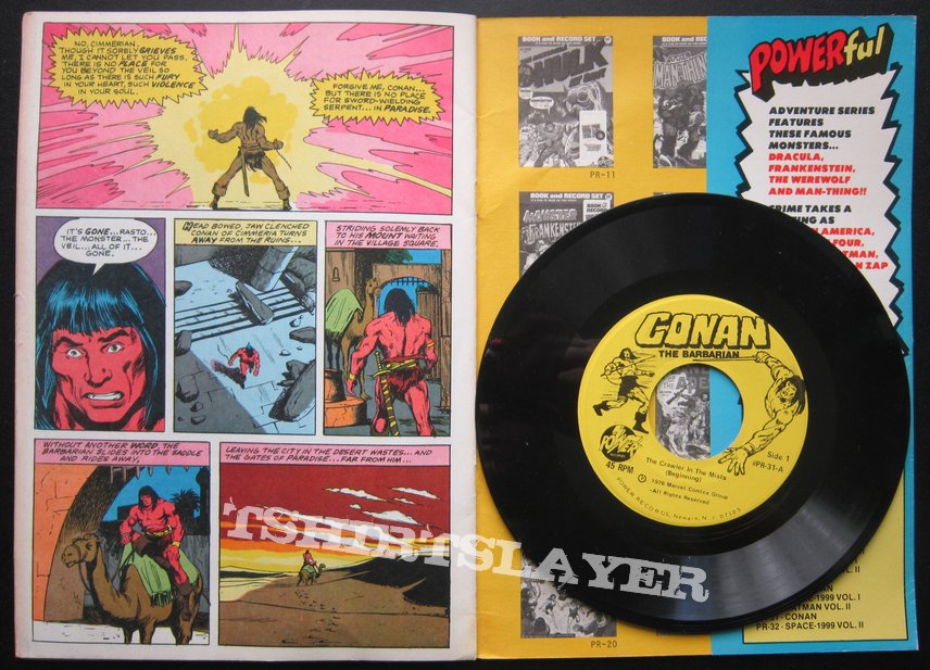 CONAN The barbarian Comics with 7 inch record 1976