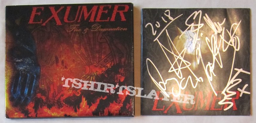 Exumer Fire and damnation fully signed CD