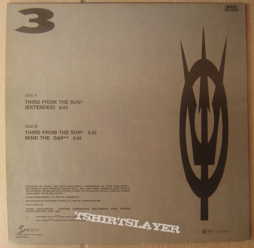 Prong - 3 maxi 12 inch vinyl 1989
