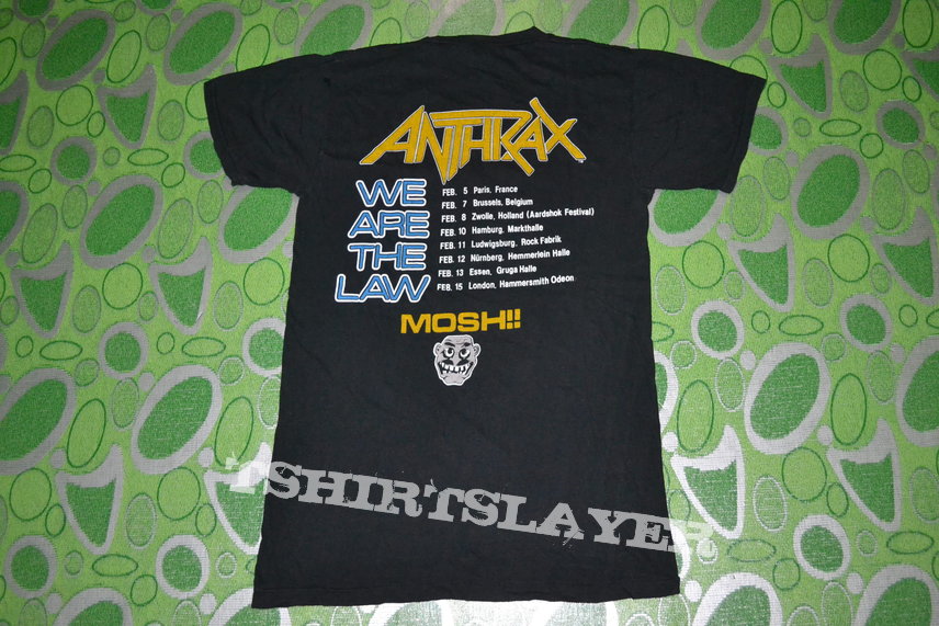 ANTHRAX Among The Living Euro Tour 1987 T-shirt