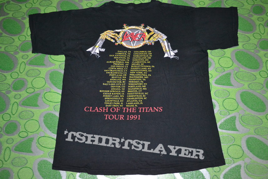 SLAYER Clash of the Titans Tour 1991 T-shirt