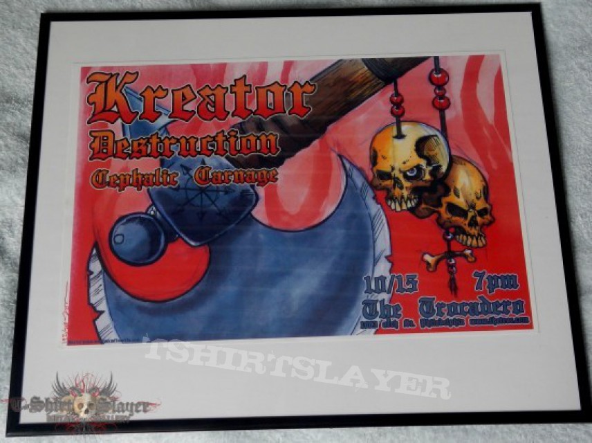 Other Collectable - Kreator Destruction Cephalic Carnage  2002 Tour Poster 