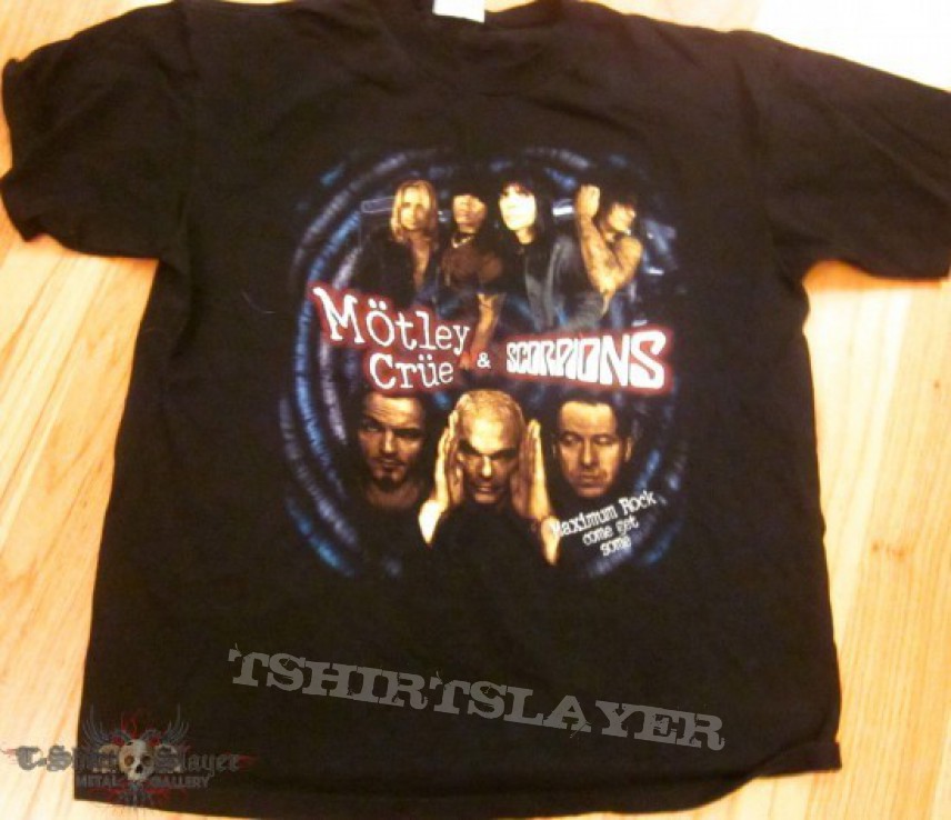 Mötley Crüe Motley Crue Scorpions 1999 Tour Shirt