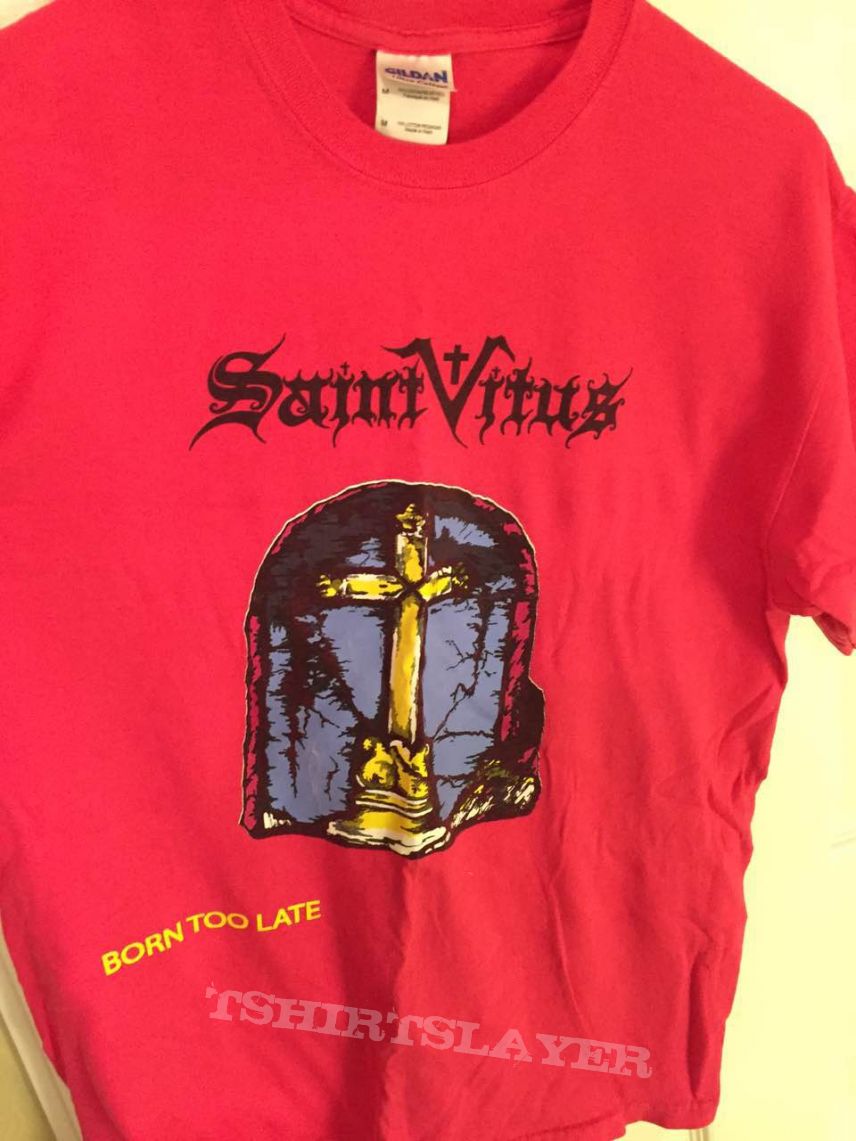 Saint Vitus Born too late pink shirt