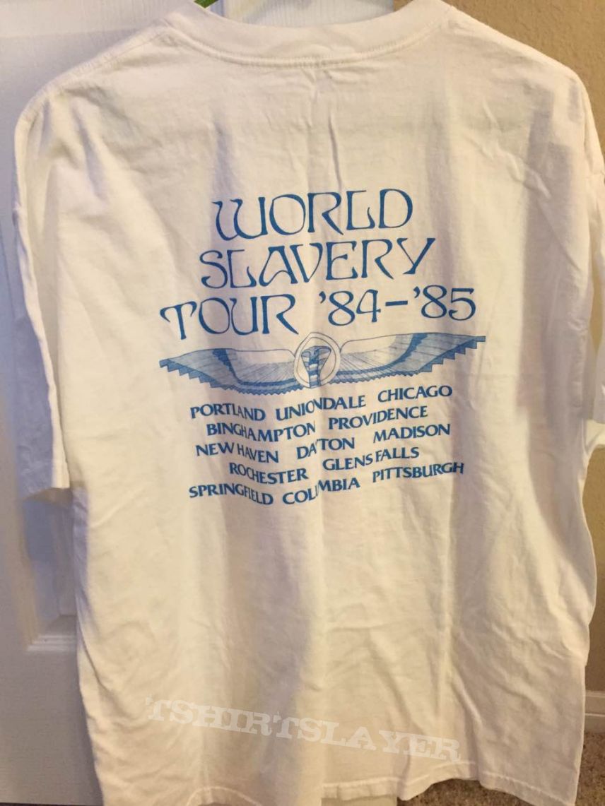 Iron Maiden Powerslave world slavery tour shirt